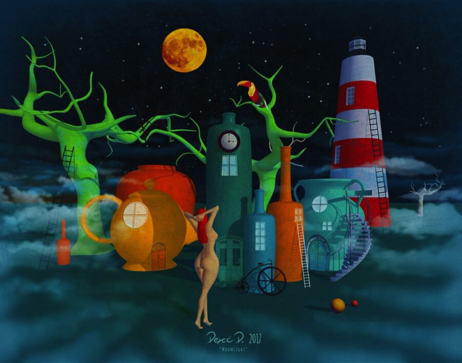 Moonlight Over the Hidden Harbor